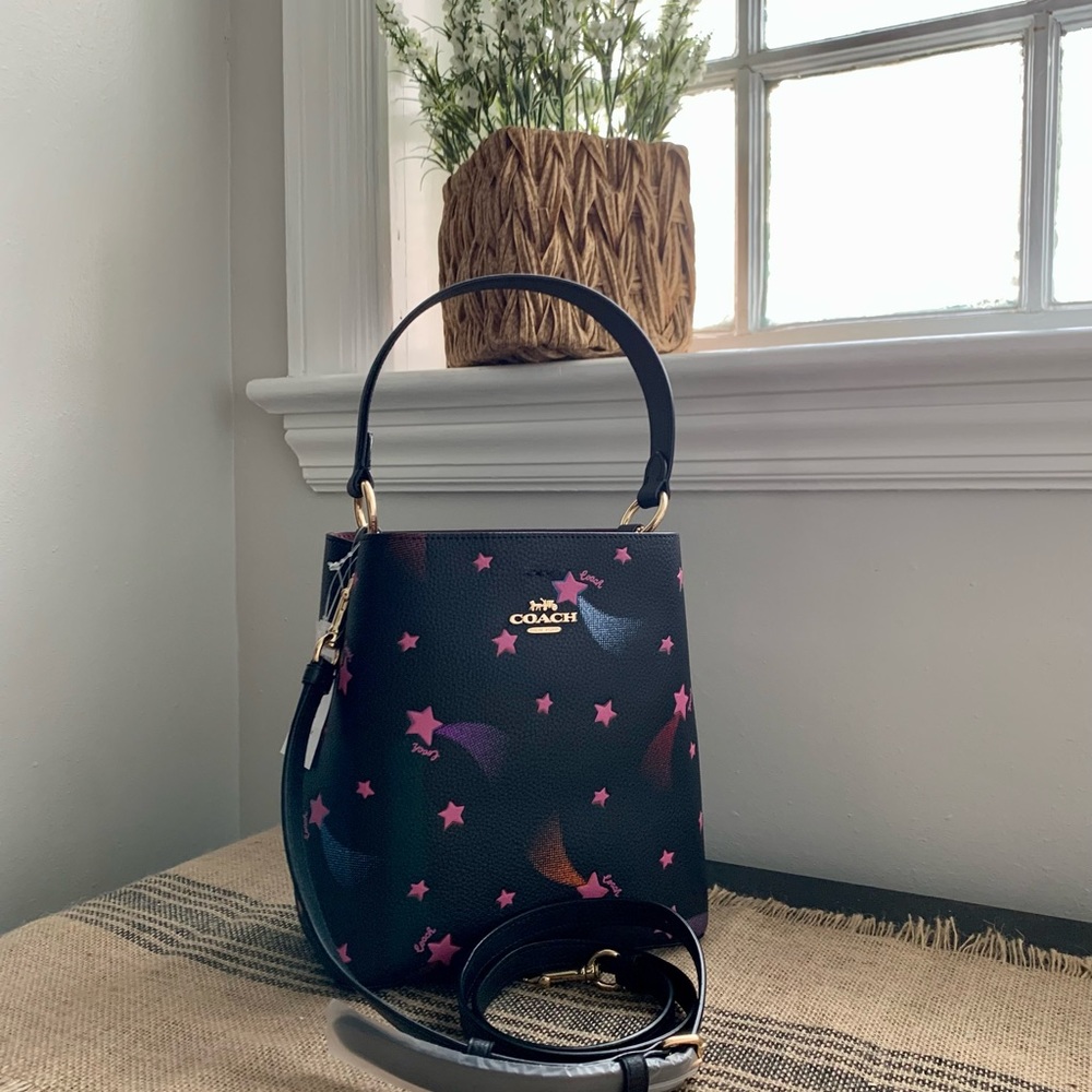 Coach Small Town Bucket Bag in Disco Star Print